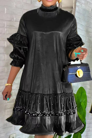 Beaded Mini Dress Casual Dress