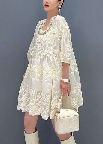 Elegante pulsera de manga larga con encaje de circonitas bordadas en albaricoque 