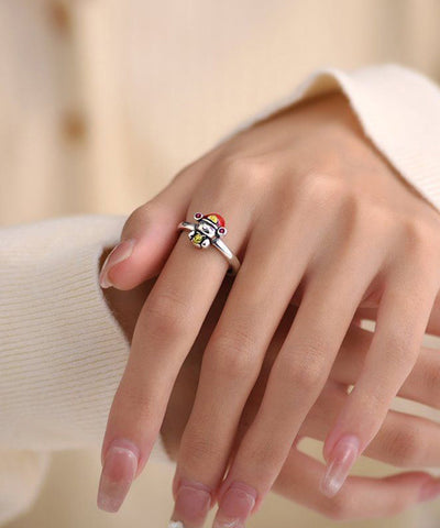 Anillos de plata tailandesa de seda fina del dios de la riqueza 
