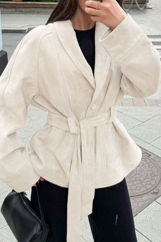 Suede Vintage Long Sleeve Jacket