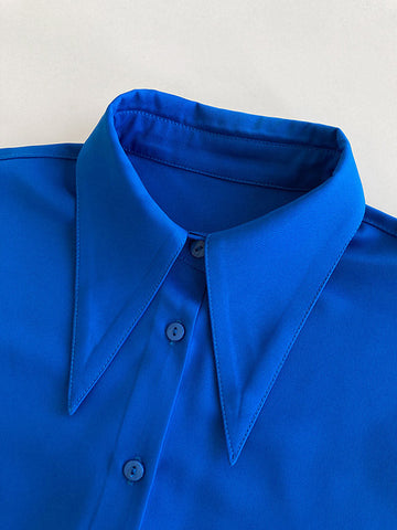 Blusa elegante de manga larga en tres colores lisos 