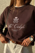 Letter Graphic Crew Neck Sweatshirt