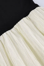 Tube Top Contrast Irregular Maxi Dress