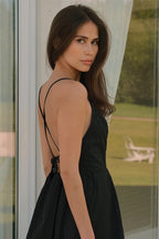Cotton Sleeveless Backless Tie Maxi Dress