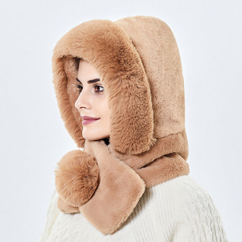 Damen Wintermütze aus festem Plüsch 