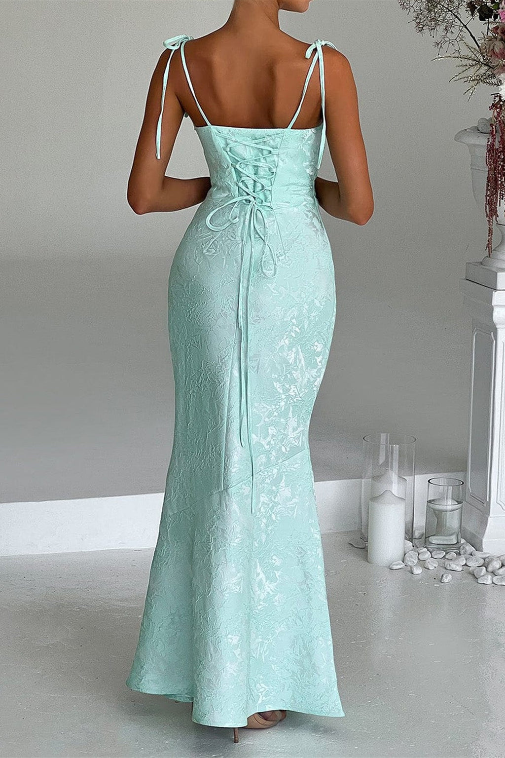 Jacquard Bodycon Cami Maxi Dress