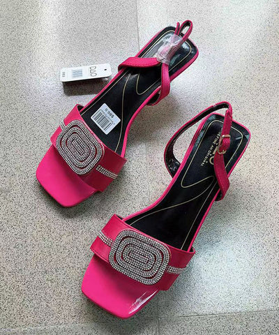 Rose Zirkon Offene Zehen High Heels Sandalen 
