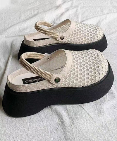 Aprikosensandalen Plattform Atmungsaktives Mesh Casual Splicing 