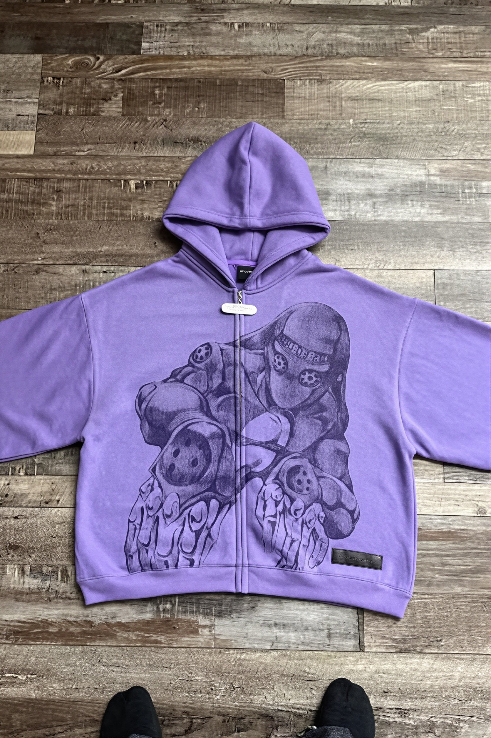 Anime Graphic Zip Hoodie