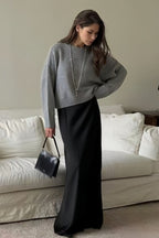 Loose Basic Knit Pullover Sweater
