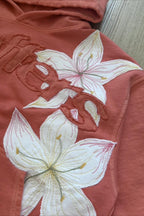 Floral Applique Street Hoodie
