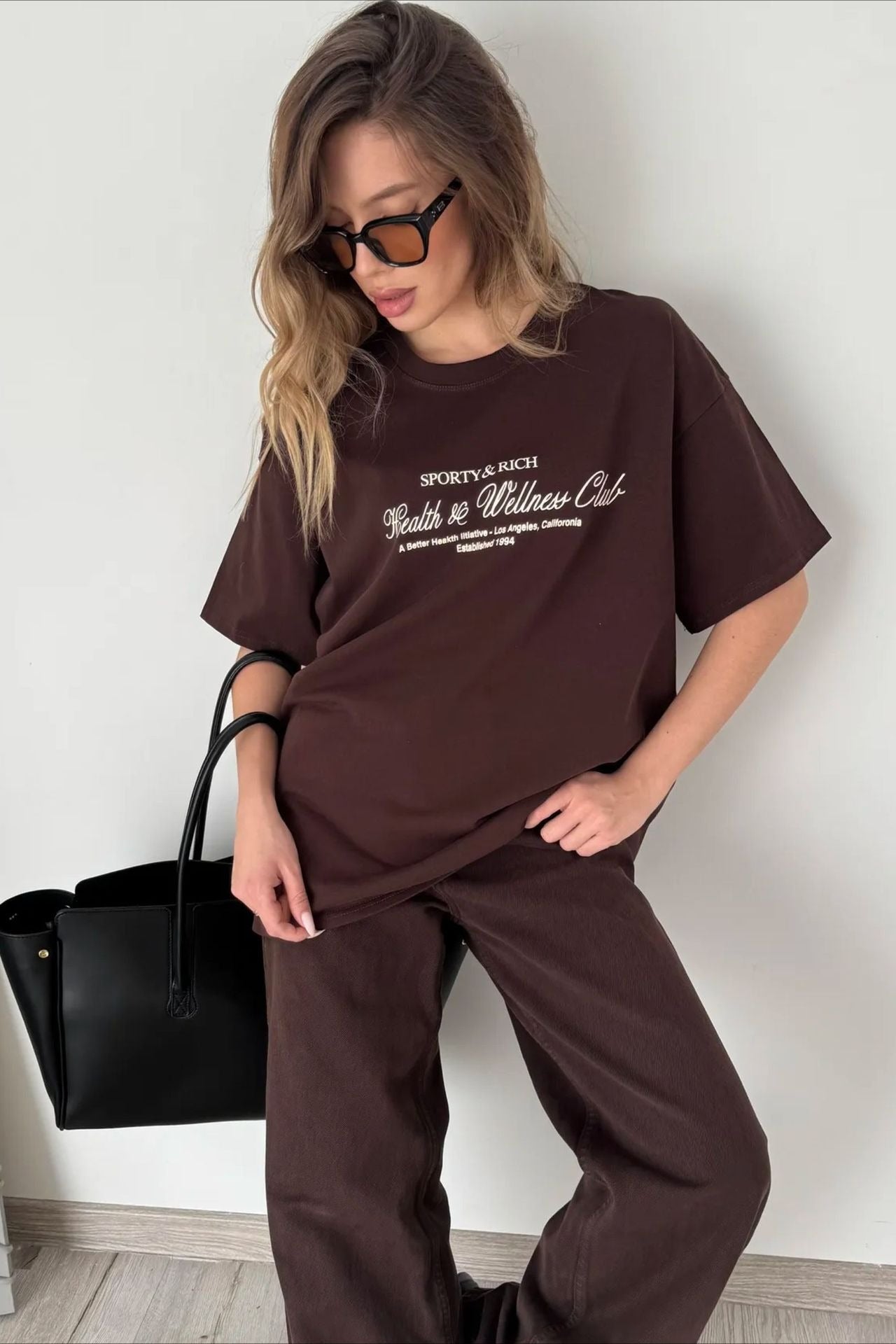 Minimalist Casual Cotton Letter Print Short Sleeve T-shirt