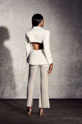 Blazer/Hose mit Perlenverzierung „Maureen“ 