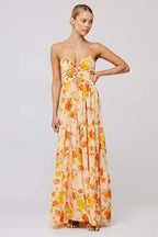 Floral Splice Swing Cami Maxi Dress
