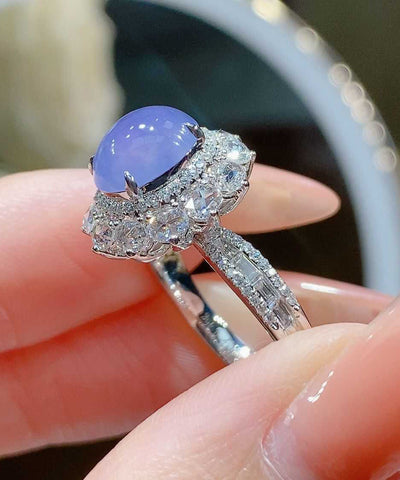 Vogue Lila Legierung Zirkon Edelstein Ringe 