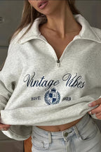 Vintage Vibes Quarter Zip Sweatshirt