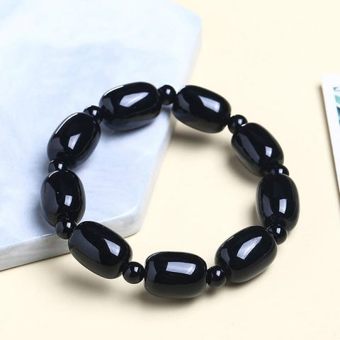 Natural Agates Barrel Shape Bangle Bracelet For Women