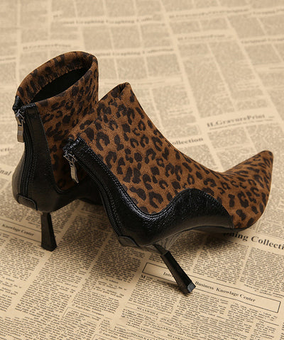 Edle, bequeme Stiletto-Stiefel aus schwarzem Wildleder mit spitzer Zehenpartie 