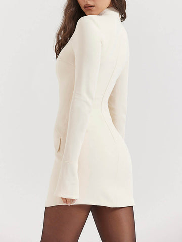 Vintage Creme Minikleid 