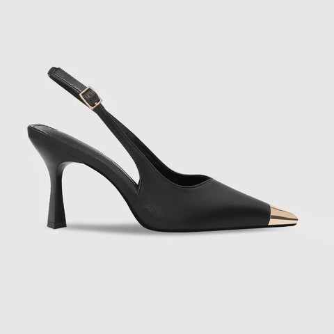 New silver straight line with fashionable pointed thin high heels sandals wedding shoes for women black patent leather