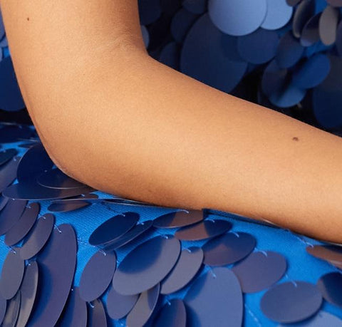 Sequined Midi Dress (Midnight Blue)