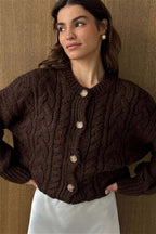 Vintage Cable Knit Crewneck Sweater