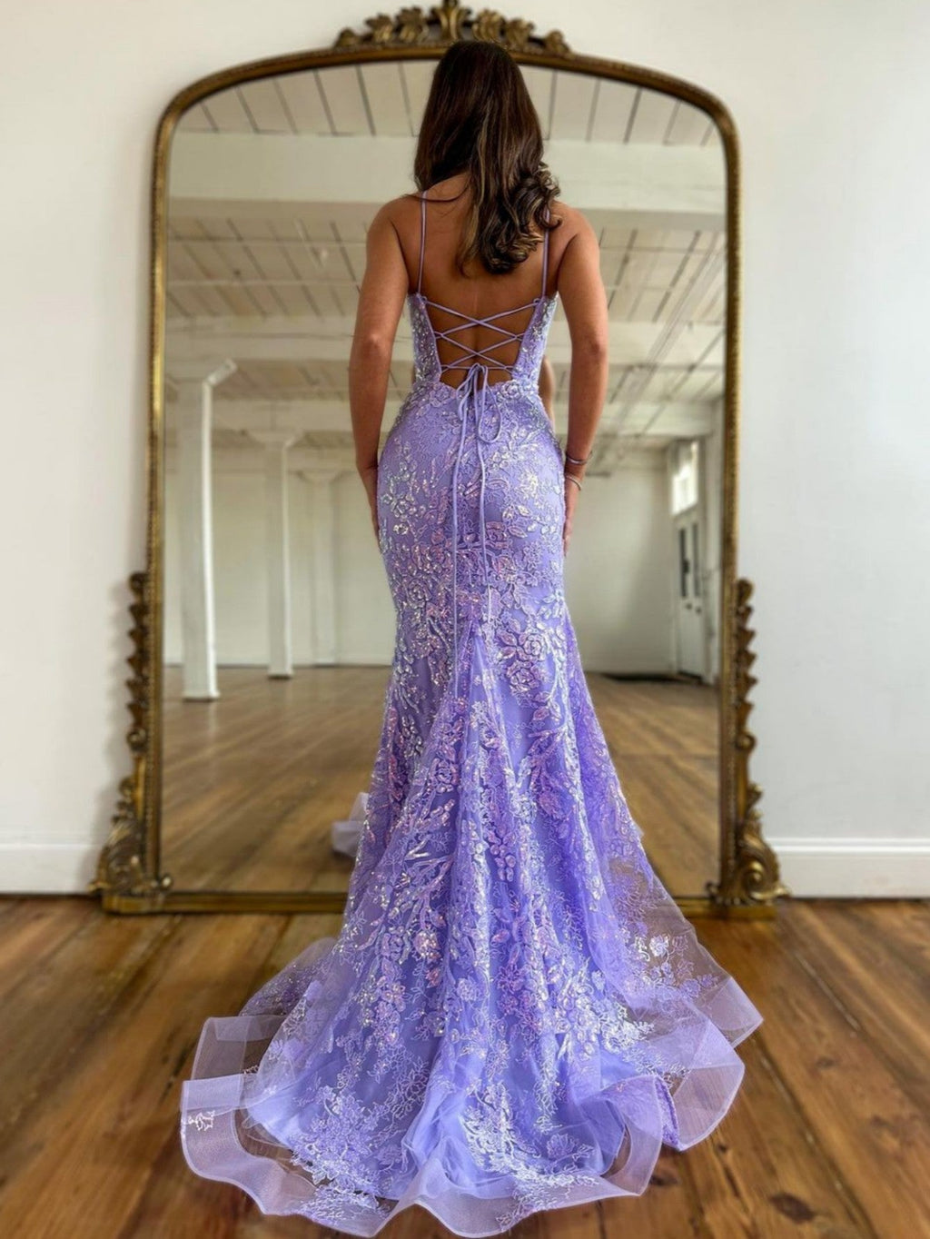 Meerjungfrauen-Abendkleid aus Spitze