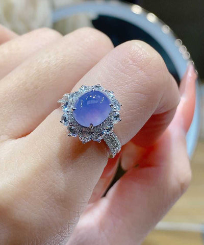 Vogue Lila Legierung Zirkon Edelstein Ringe 