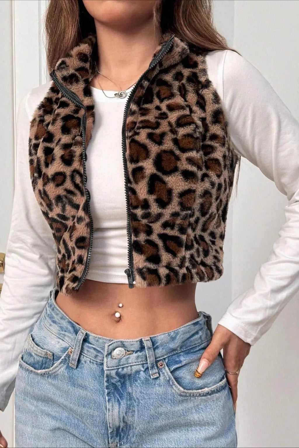 Pocketed Winter Quilted Fleece Vest