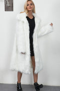Faux Fur Longline Plus Size Coat