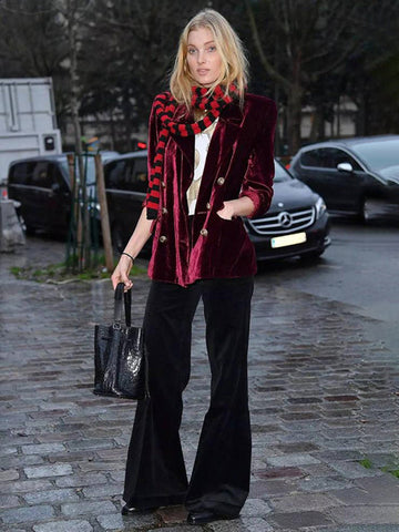 Blazer elegante de fiesta de longitud media para mujer 