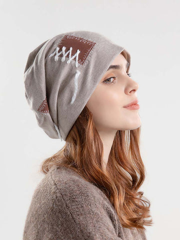 Gorro de punto con cordón para mujer de invierno 