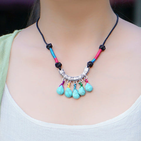 Vintage Adjustable Turquoise Necklace