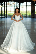 Fabulous A-Line Lace V-Neck Sleeveless Wedding Dresses With Appliques