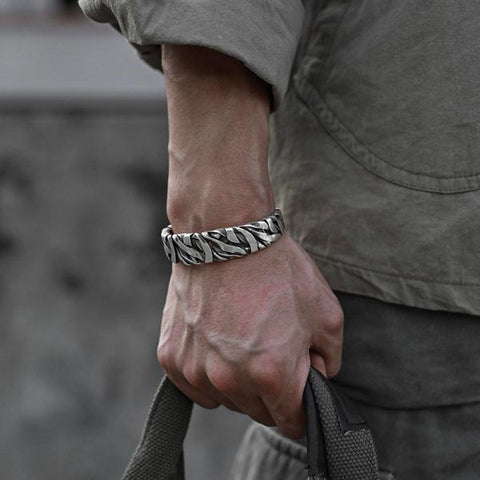Sterling Silver Wide Face Braided Bracelet
