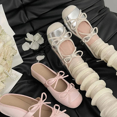 New Spring Summer Butterfly Flat Ballet Slippers  Women's Shoes Retro Mary Jane Shoes Ballet Flats Women Zapatos Mujer