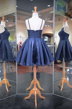 Fashion Spaghetti Straps Satin Homecoming Dresses