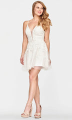 Floral Applique Cocktail Dress