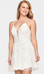 Floral Applique Cocktail Dress