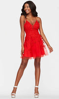 Floral Applique Cocktail Dress
