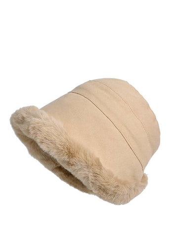 Winter Women Solid Wool Liner Hat