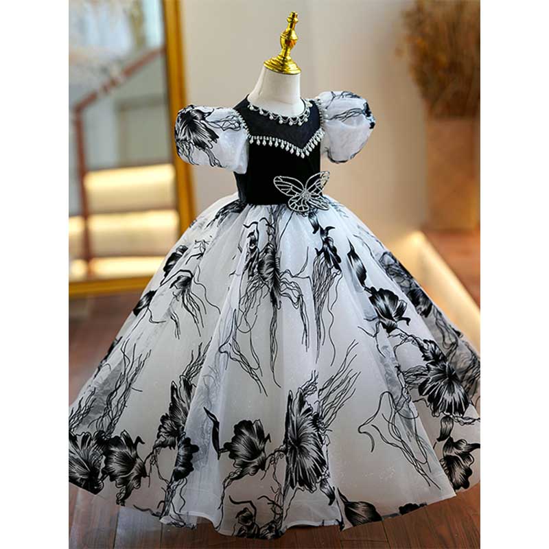 Kommunionkleid für Mädchen, Kleinkind-Festkleid, bauschiges Kleid für Babys, Geburtstagskleid für Mädchen 