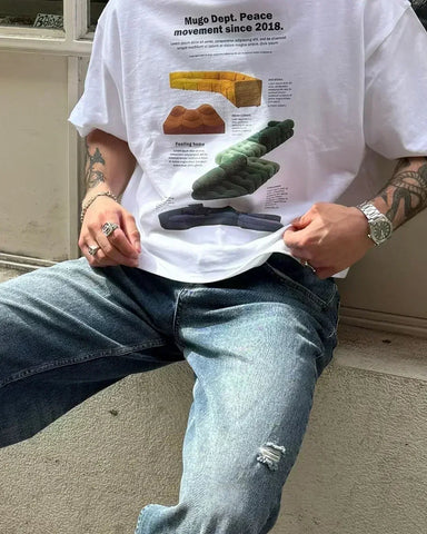 Camiseta informal de comida de verano de Harajuku 