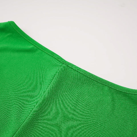 Sommerliches, urbanes, einfarbiges, kurzärmliges Minikleid 