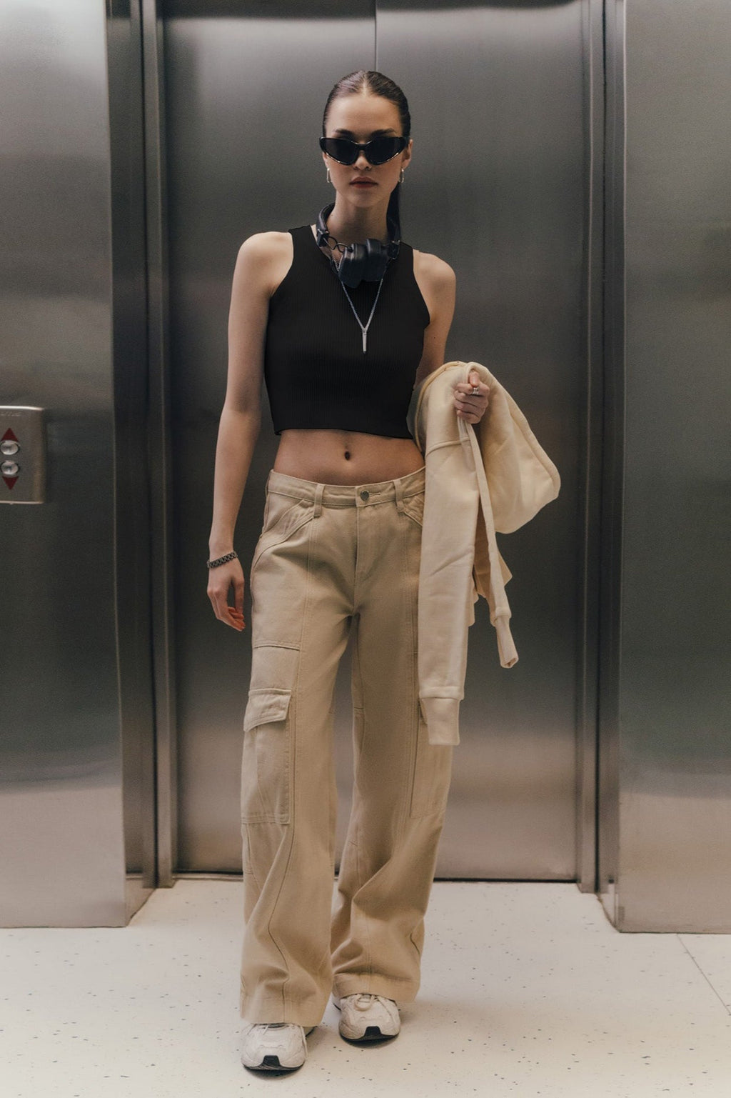 Solid Cropped Knit Top