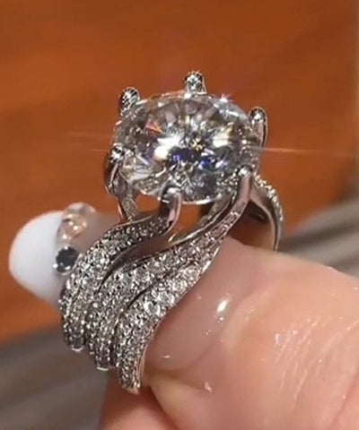 Boutique Kupfer Zirkon Fünf Karat Taube Ei Ringe