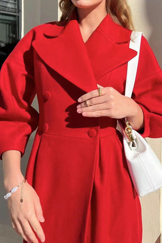 Winter Glam Contour Maximantel mit Umlegekragen 