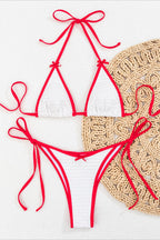 Colorblock Polyester Two Piece Bikini Set