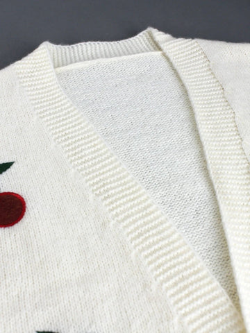 Sweet Cherry Detail Sweater