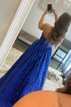 A-Linien-Trägerloses Rotes Langes Ballkleid
